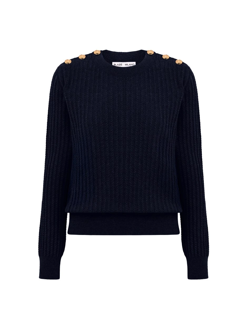 Blaze-Milano-Blaze-Milano-Highland-Navy_treccine-424801_nobg Blaze Milano Knitwear luxury Clothing from Luxury Handbags Marketplace