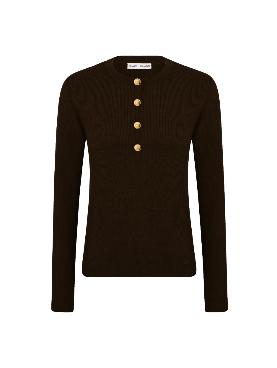 Blazé Milano Rolande Choco Rolande Crewneck Knit