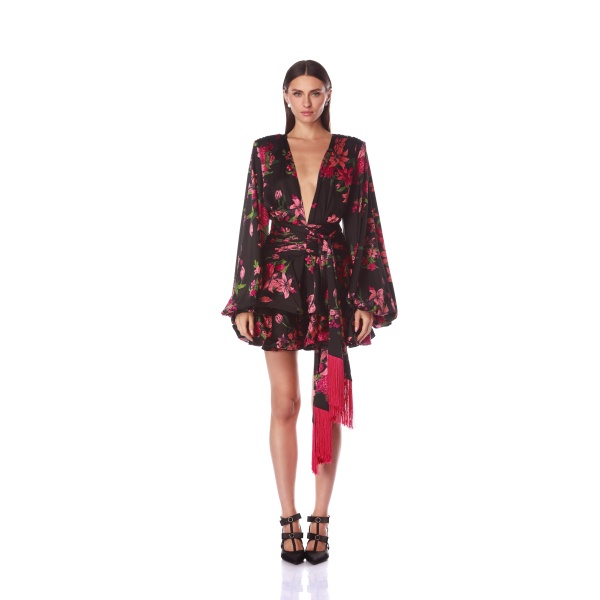 Bronx and Banco Pink Bedouin Pink Lily Mini Dress  a harmonious blend of structured elegance and timeless sophistication