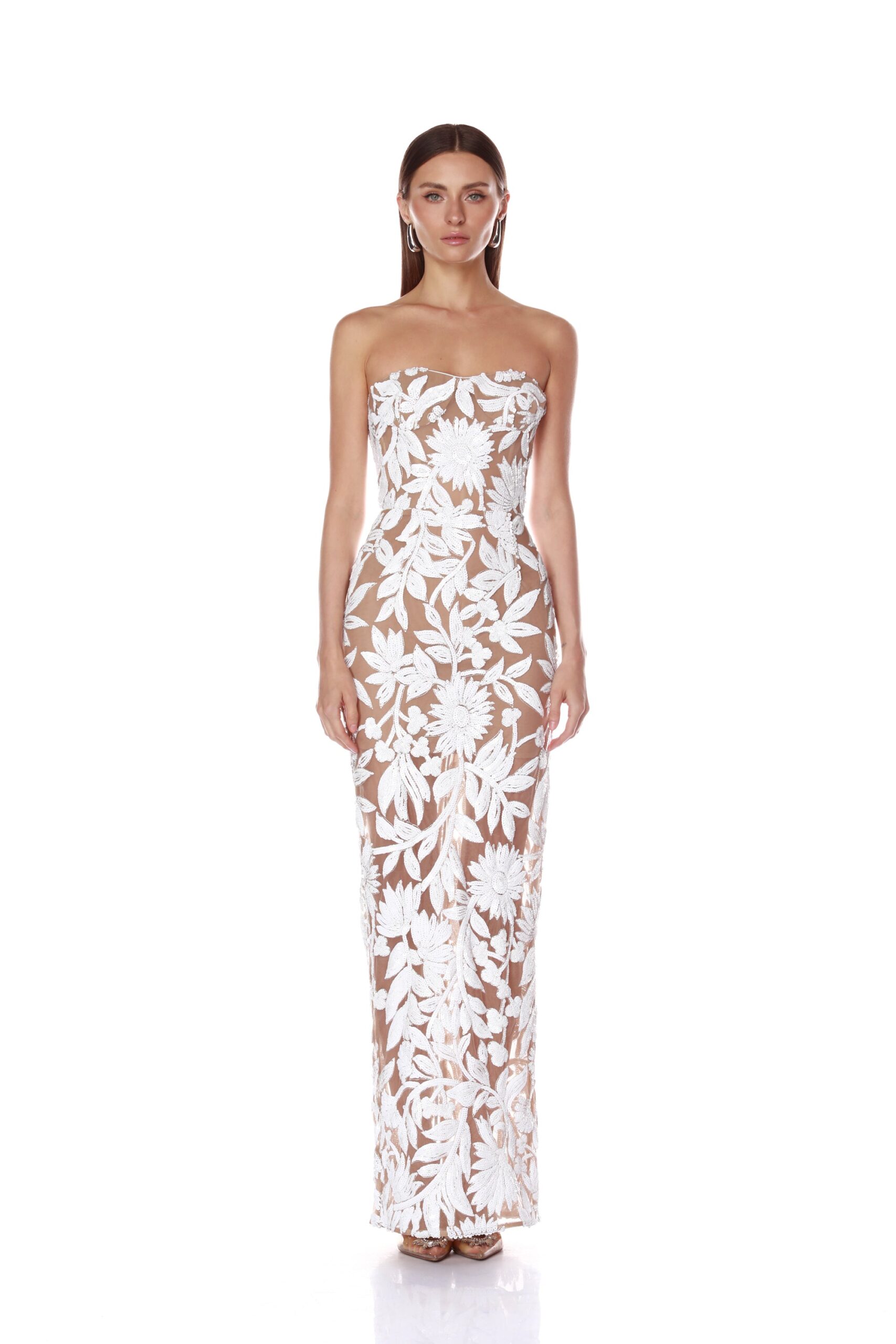 Bronx and Banco Dahlia White Maxi Dress Bronx and Banco White Dahlia White Maxi Dress a harmonious blend of structured elegance and timeless sophistication