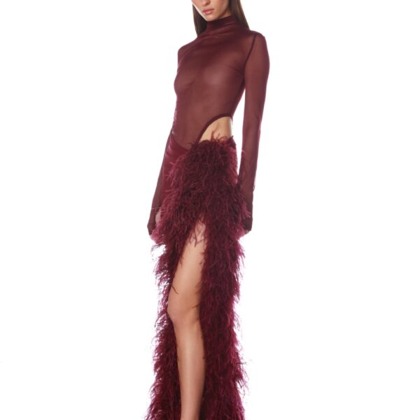 Bronx and Banco Elle Burgundy Skirt, view 3