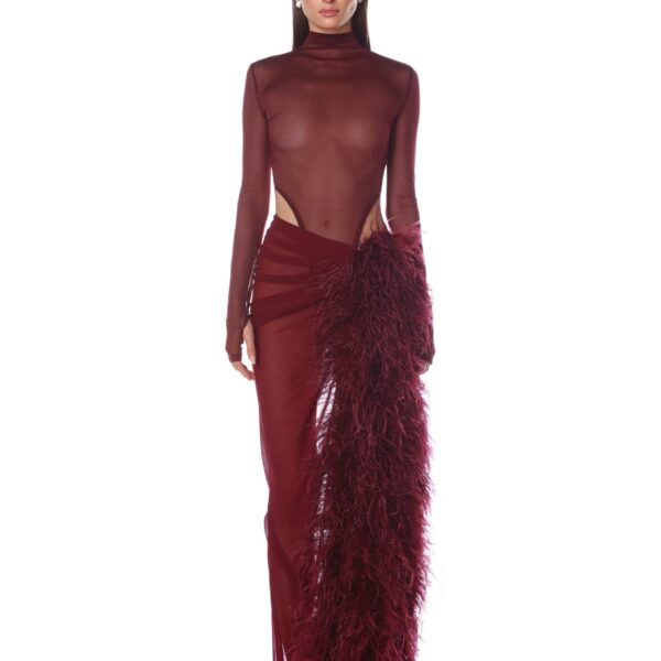 Bronx and Banco Elle Burgundy Skirt