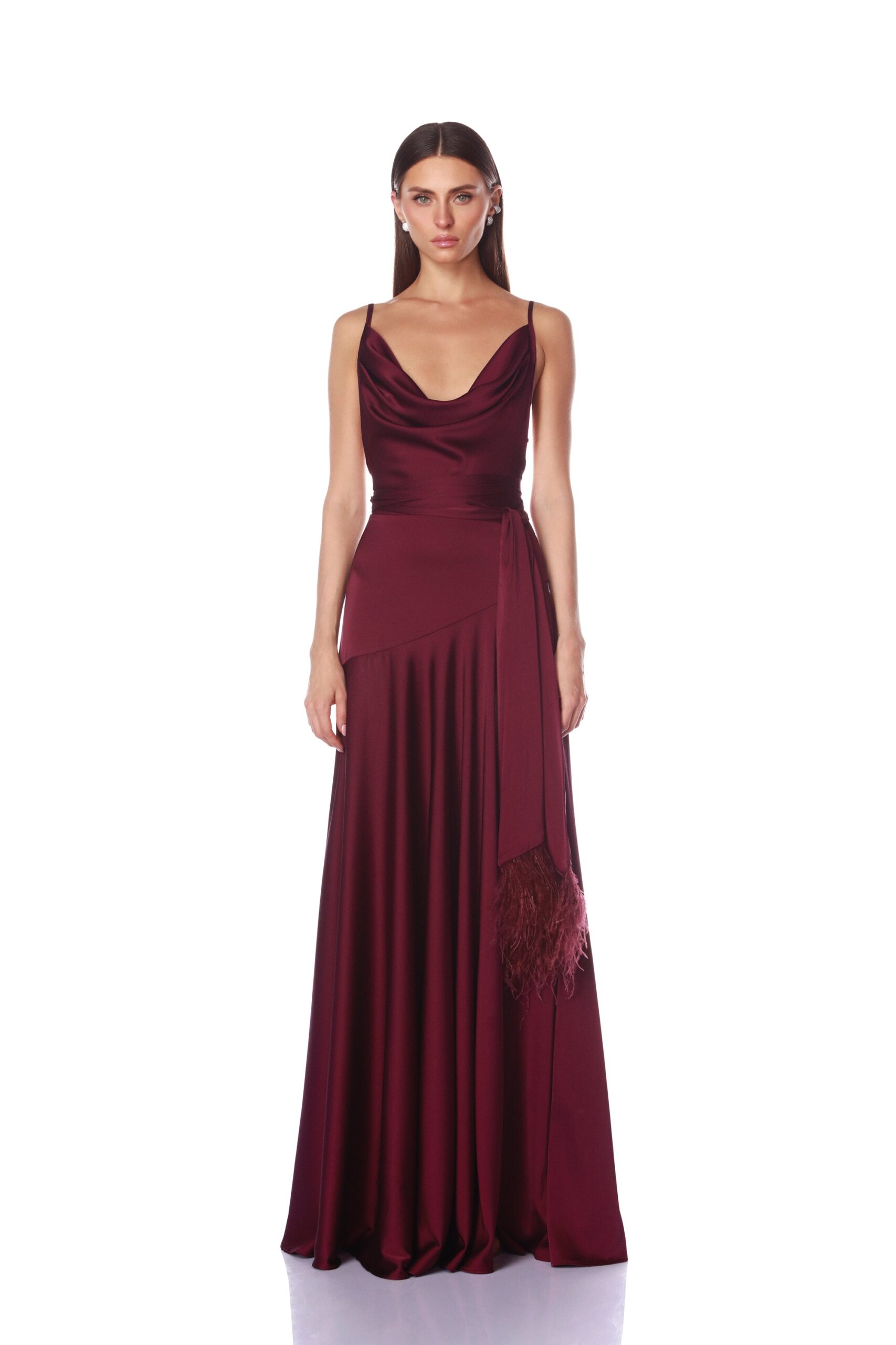 Bronx and Banco Leo Burgundy Gown Bronx and Banco Red Leo Burgundy Gown a harmonious blend of structured elegance and timeless sophistication