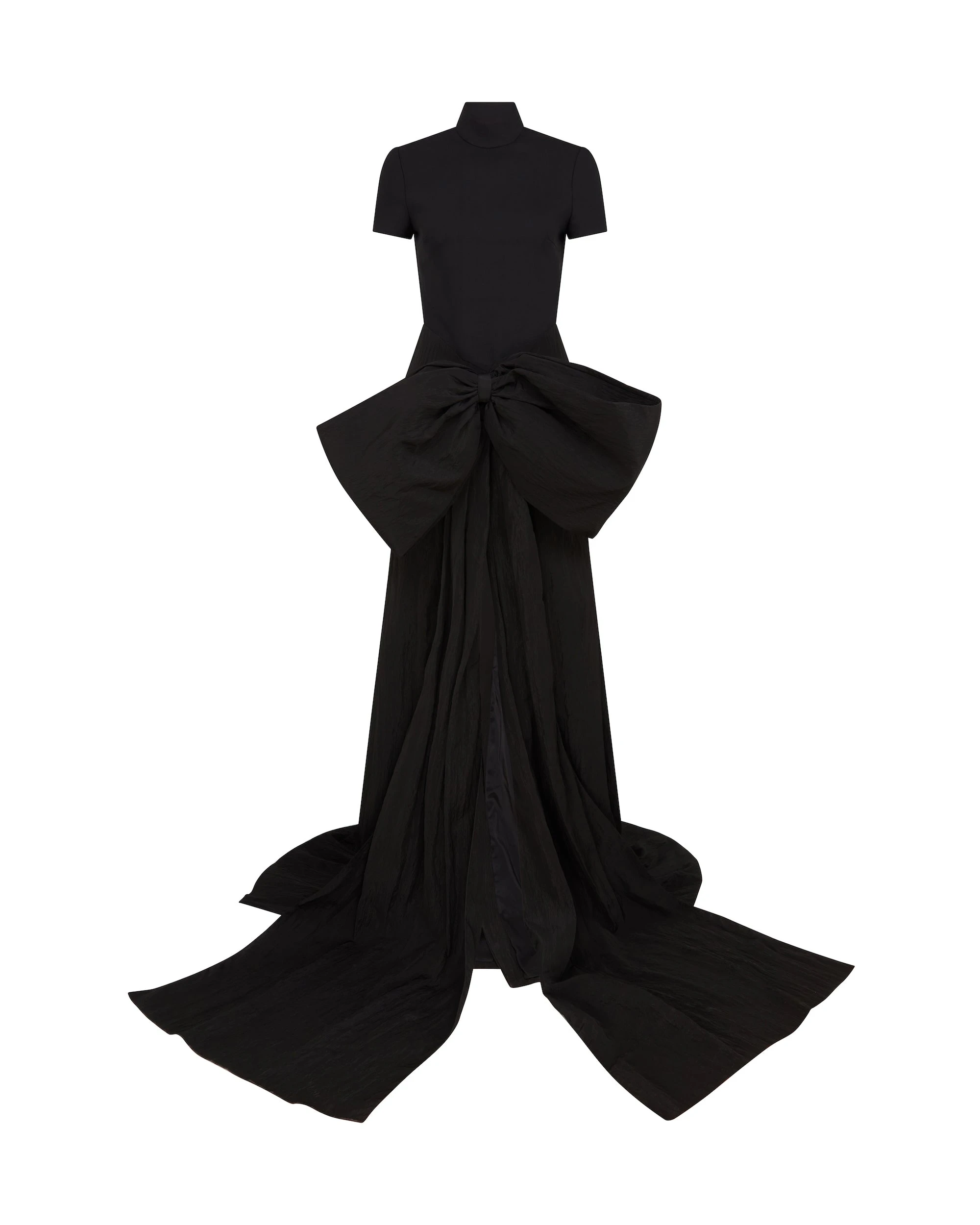 David Koma Oversized Bow And Short Sleeve Gown David Koma Oversized Bow And Short Sleeve Gown