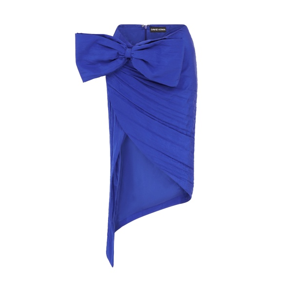 David Koma Oversized Bow Detail Asymmetric Skirt