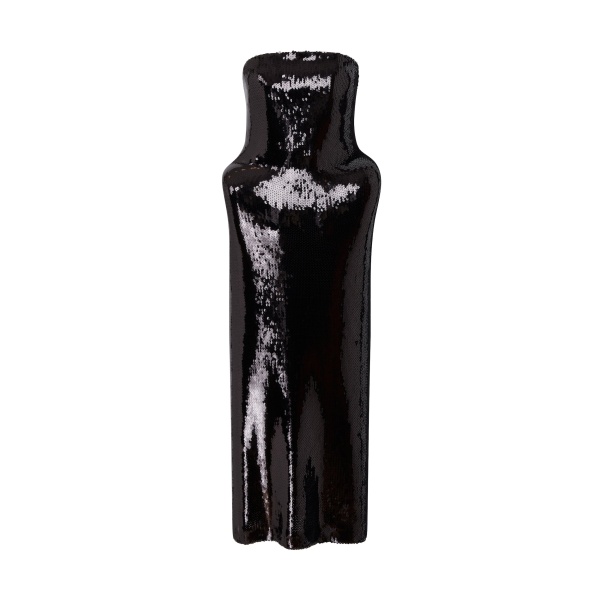 David Koma Padded Hip Detail Sequin Midi Dress