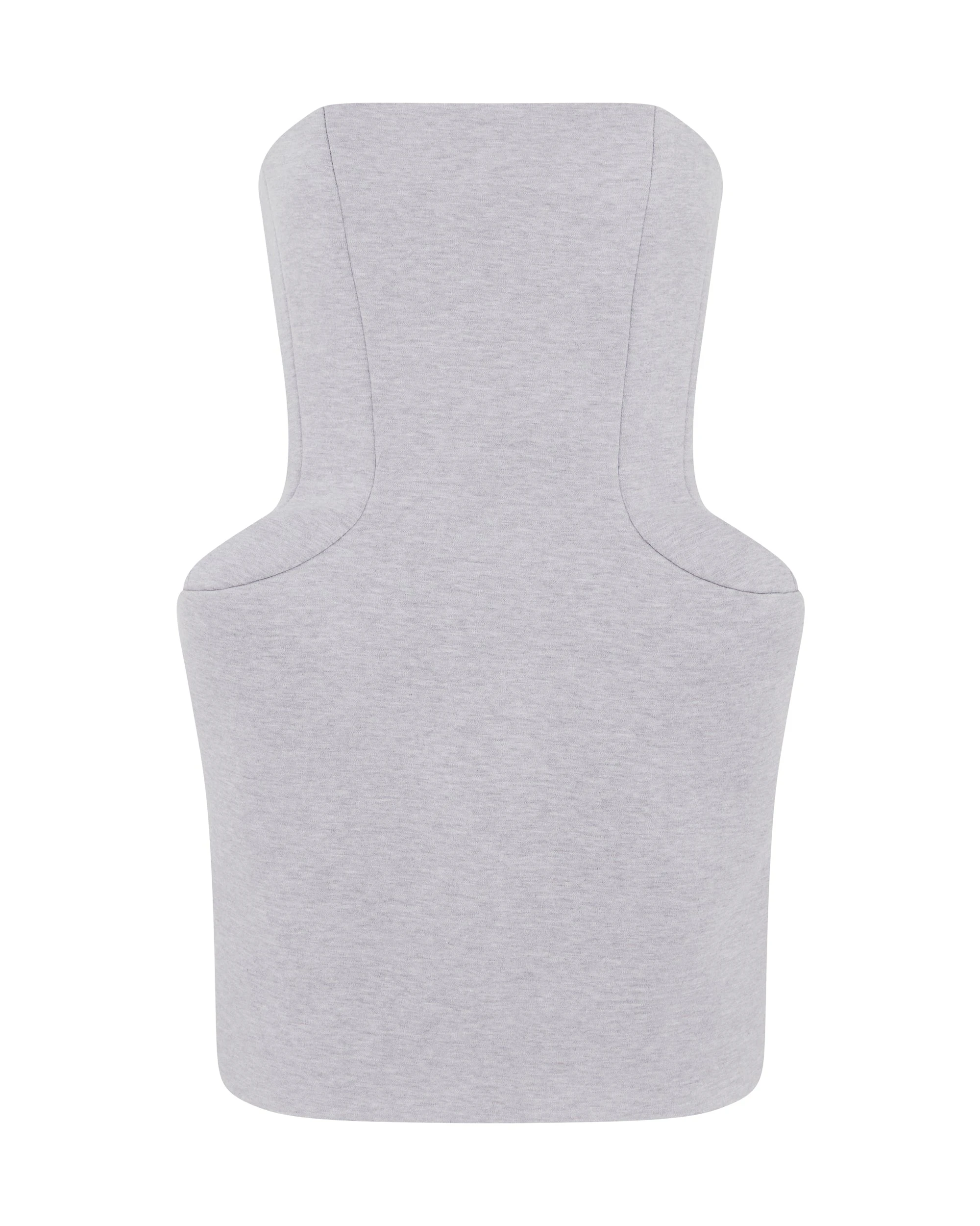 David Koma Padded Hip Detail Strapless Mini Dress In Grey David Koma Padded Hip Detail Strapless Mini Dress In Grey