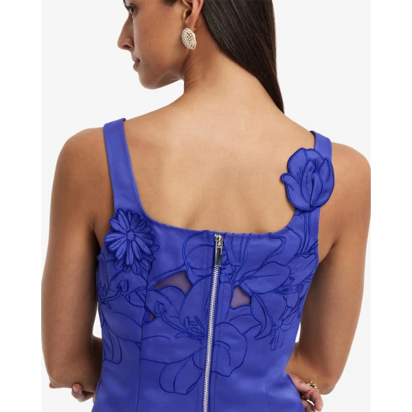 Exposed back zip closure - Applique Top from Luxury Shoes 