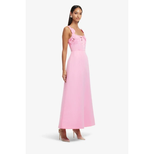 Invisible back zip closure - Appliqué Maxi Dress from Luxury Shoes 