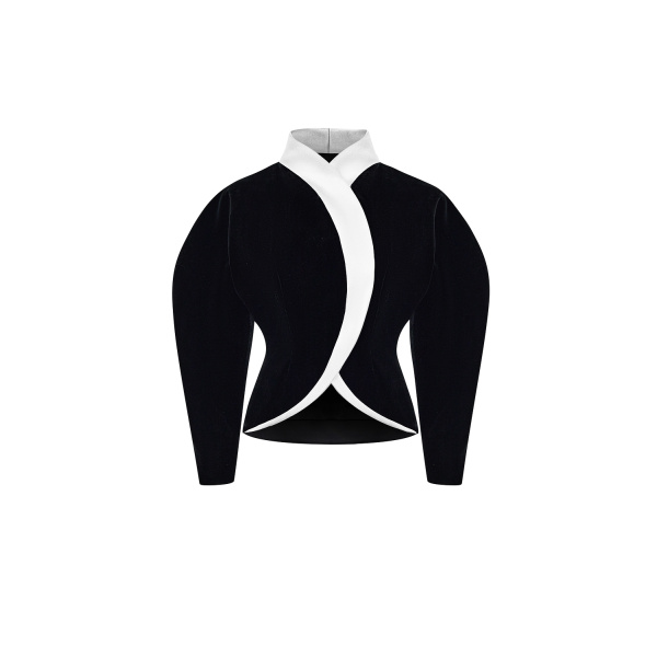 Rasario Satin Jacket – couture evening dress