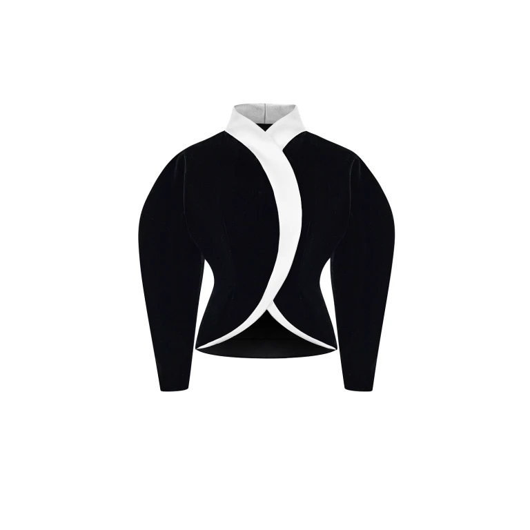 Rasario Satin Jacket – couture evening dress