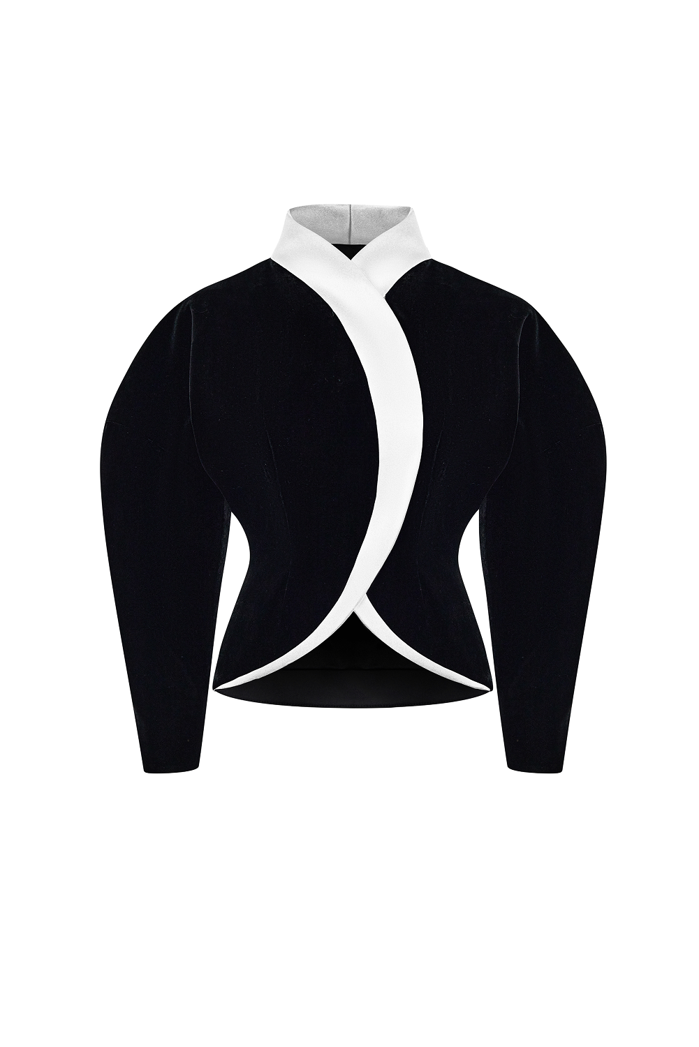 Rasario Voluminous Velvet And Satin Jacket