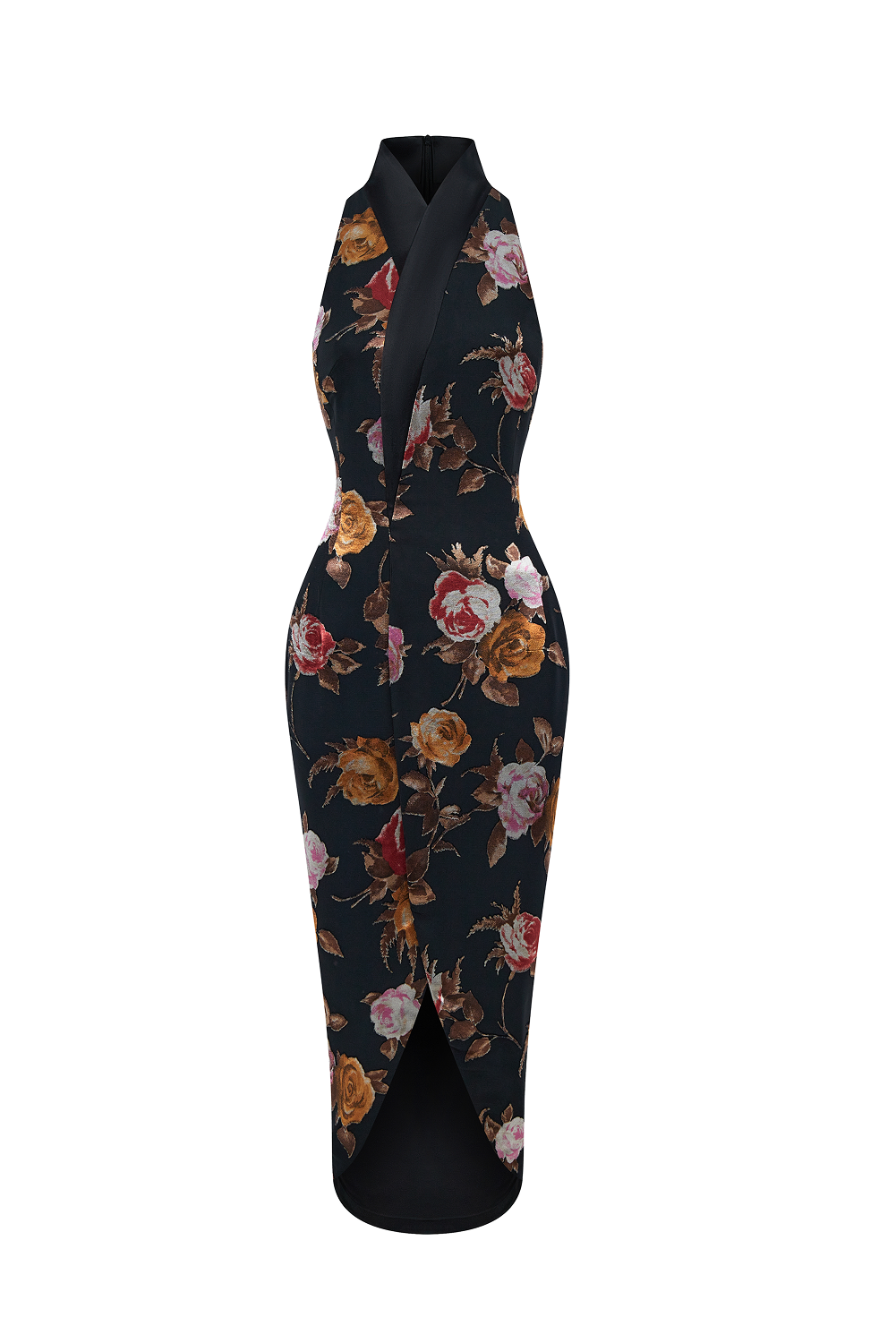 Rasario Chiffon-Devoré And Satin Midi Dress