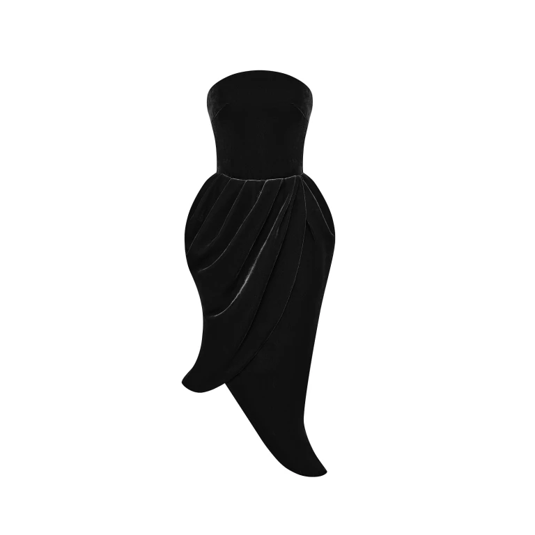 Rasario Midi Dress – couture evening dress