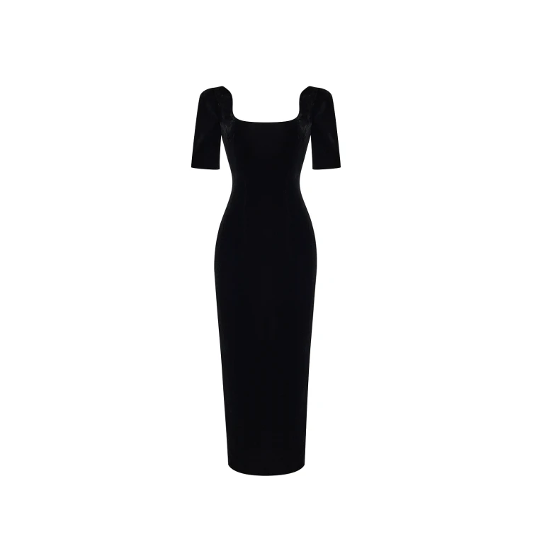 Rasario Midi Dress – couture evening dress