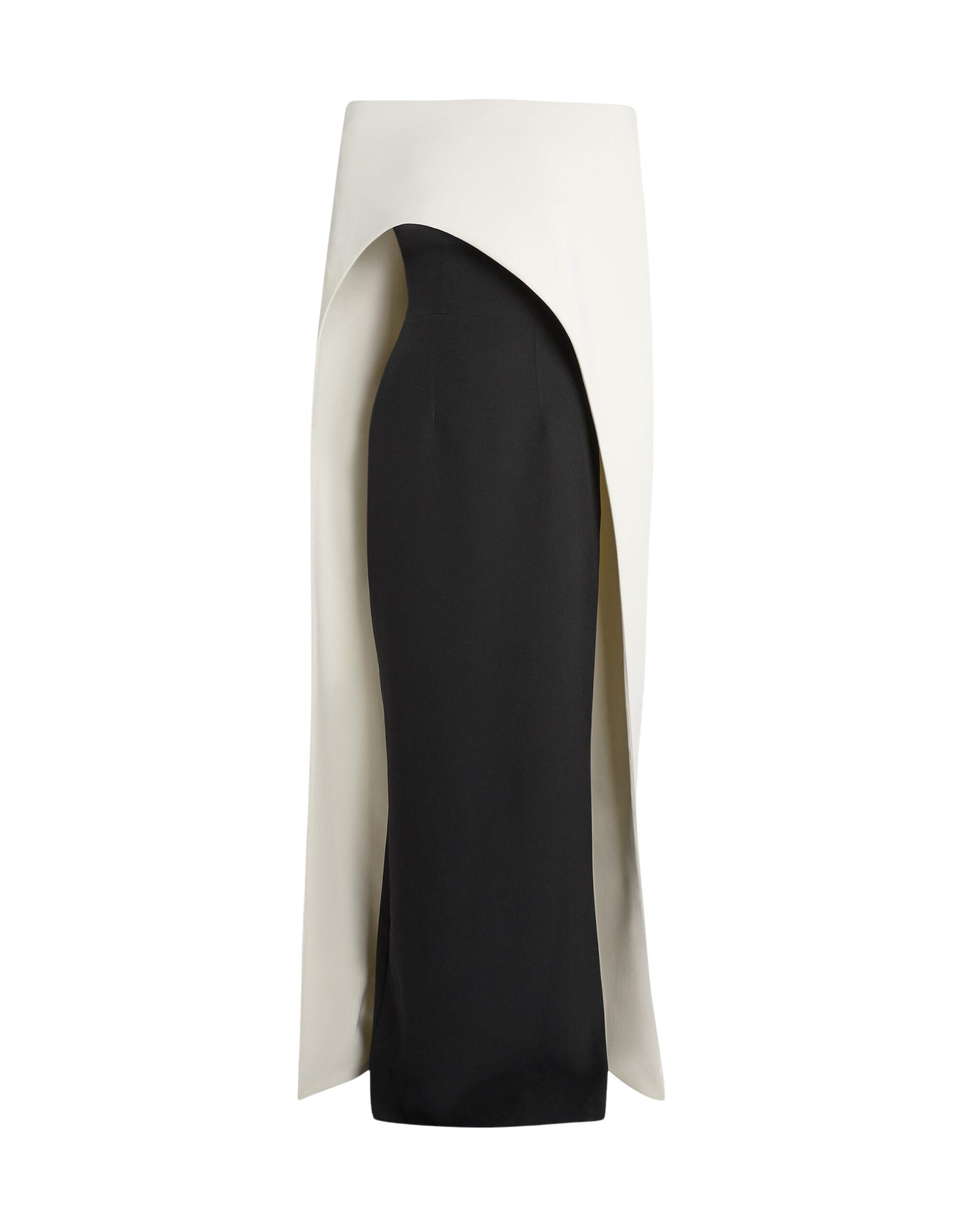 Safiyaa Azrael Long Dress & Maddox Harness in Ivory & Black