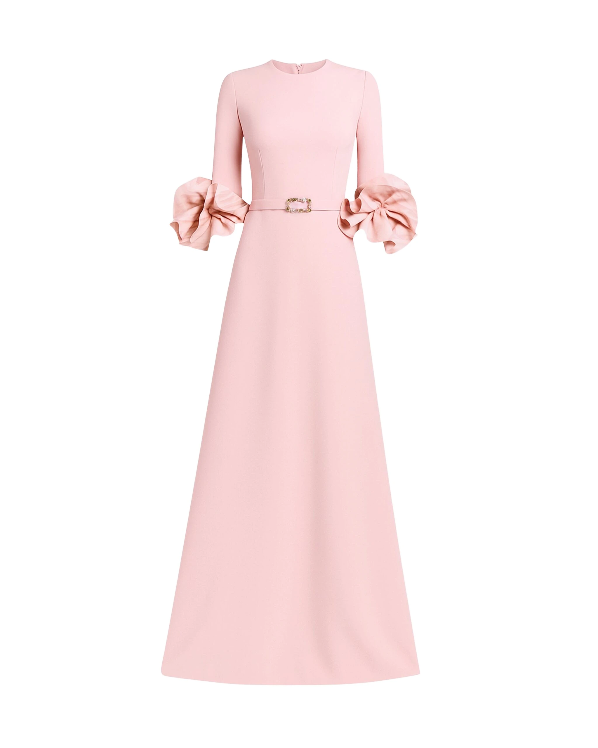 Safiyaa-Belen-Long-Dress-in-Lychee-with-Embellished-Belt-Coveti-scaled55781_nobg Safiyaa Dresses luxury Clothing from Luxury Handbags Marketplace