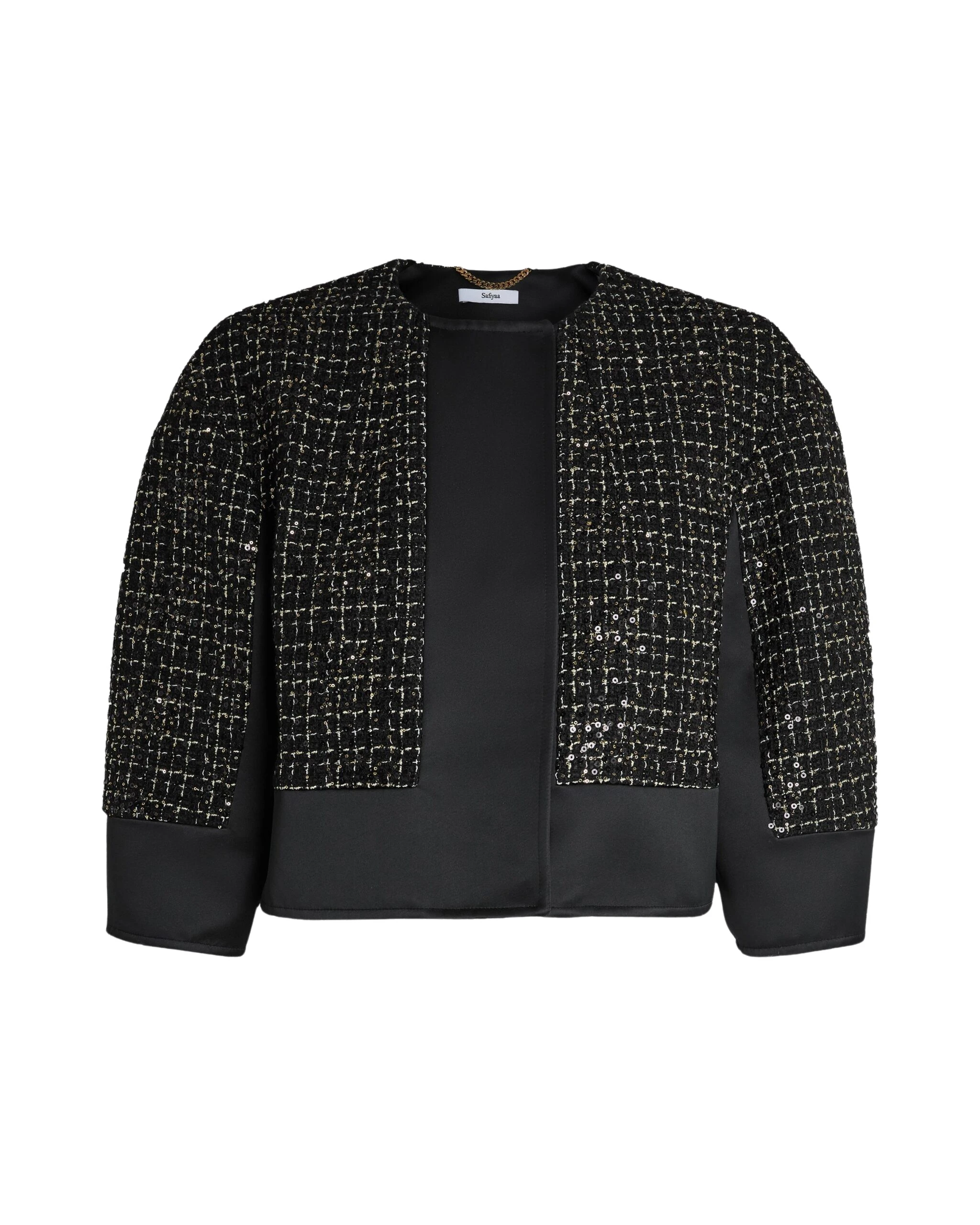 Safiyaa-Chaya-Jacket-in-Black-on-Black-Gold-Coveti-scaled88236_nobg Safiyaa Jackets luxury Clothing from Luxury Handbags Marketplace