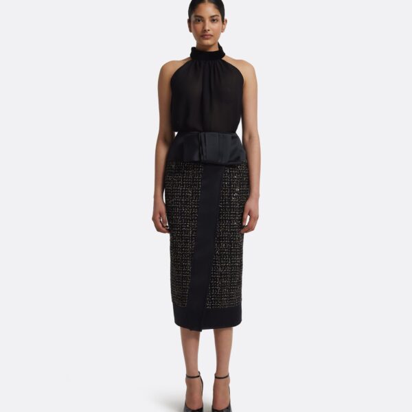 Safiyaa Suki Skirt in Black & Gold, view 2