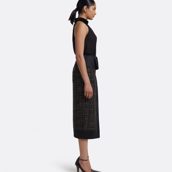 Safiyaa Suki Skirt in Black & Gold, view 5