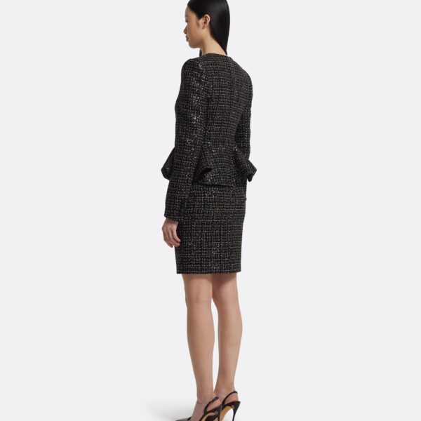 Safiyaa Tomomi Jacket in Black & Gold with Black Pearl, view 4