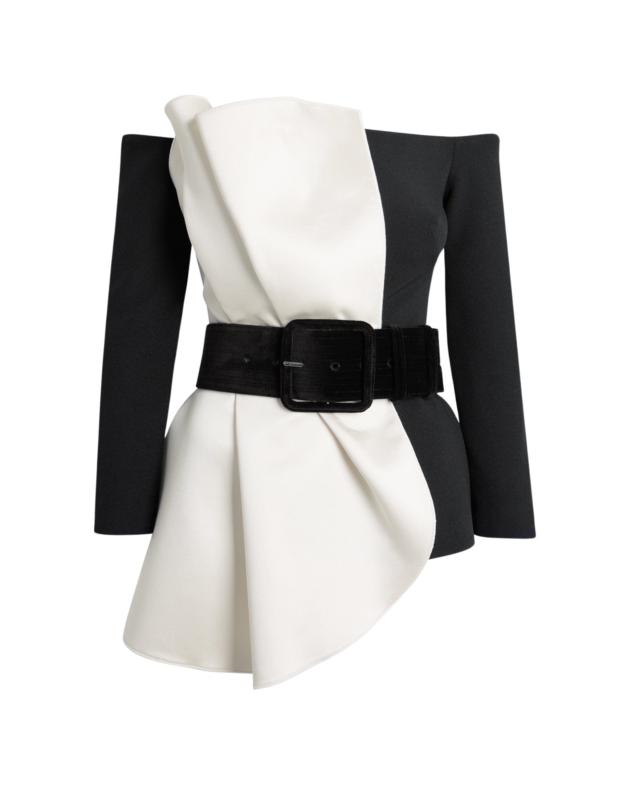 Safiyaa Yuka Top in Ivory On Black