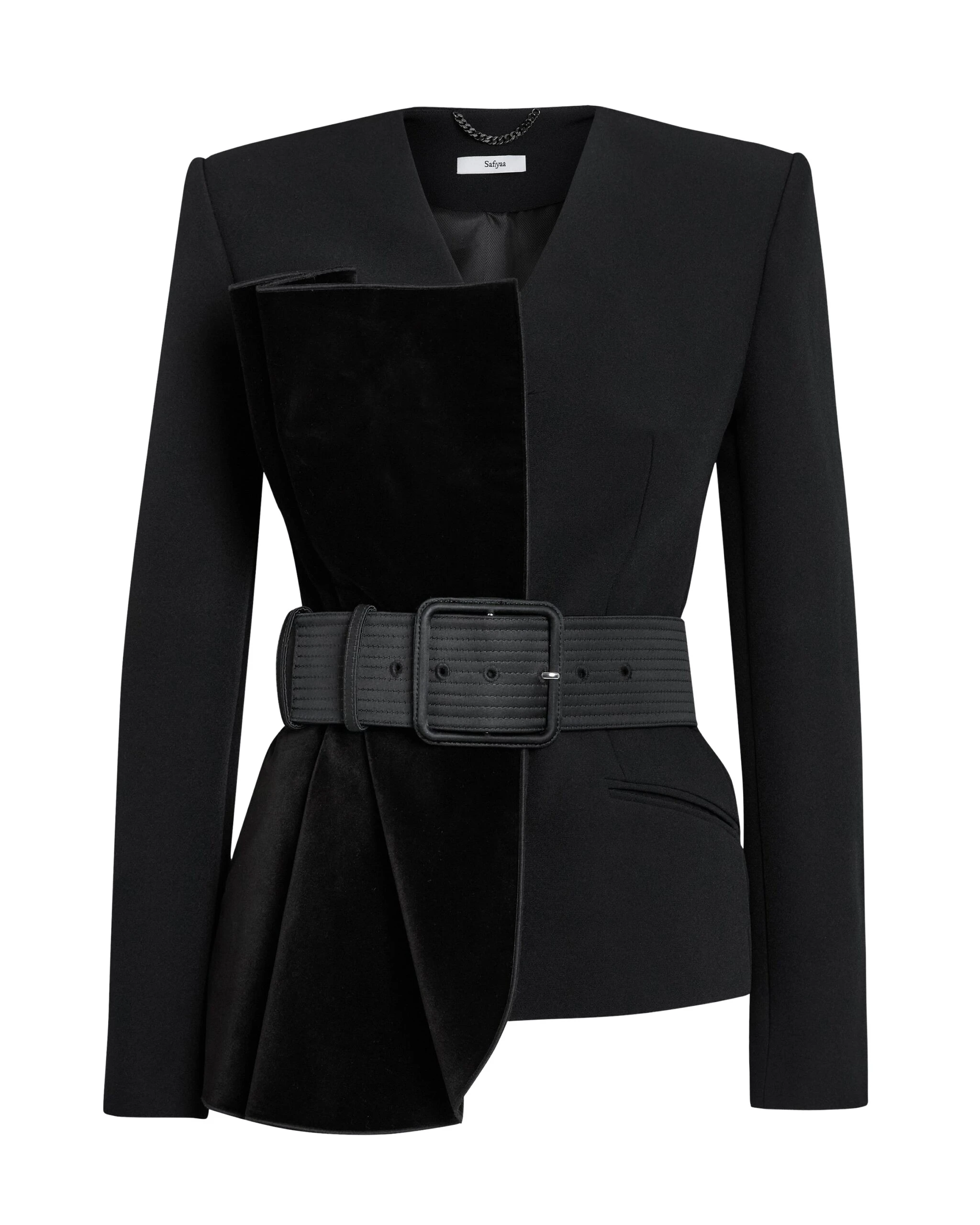 Safiyaa-Yukari-Jacket-in-Black-Coveti-scaled51358_nobg Safiyaa Jackets luxury Clothing from Luxury Handbags Marketplace