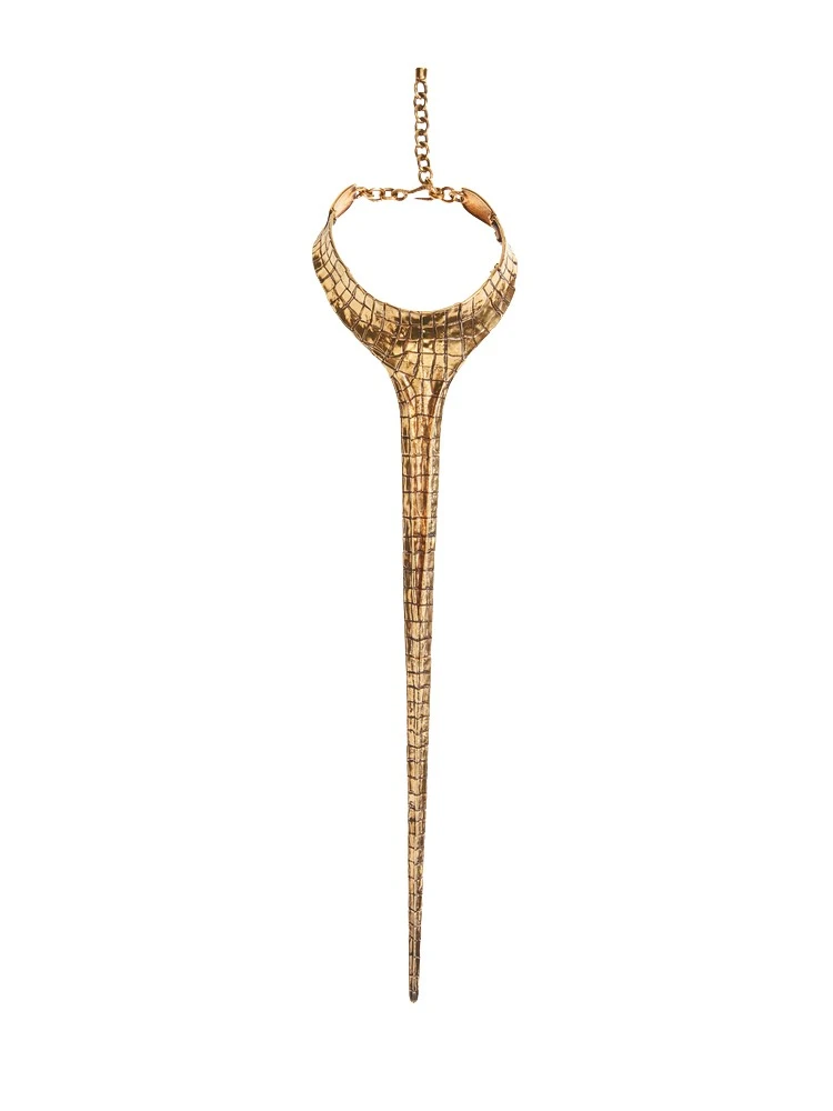 Schiaparelli-Alligator-Trompe-LOeil-Necklace45320_nobg Schiaparelli Necklace luxury Jewelry from Luxury Handbags Marketplace