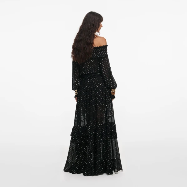 Elevate your elegance in this Self Portrait Skirts Maxi Dress from the 2025 resort wear edit
