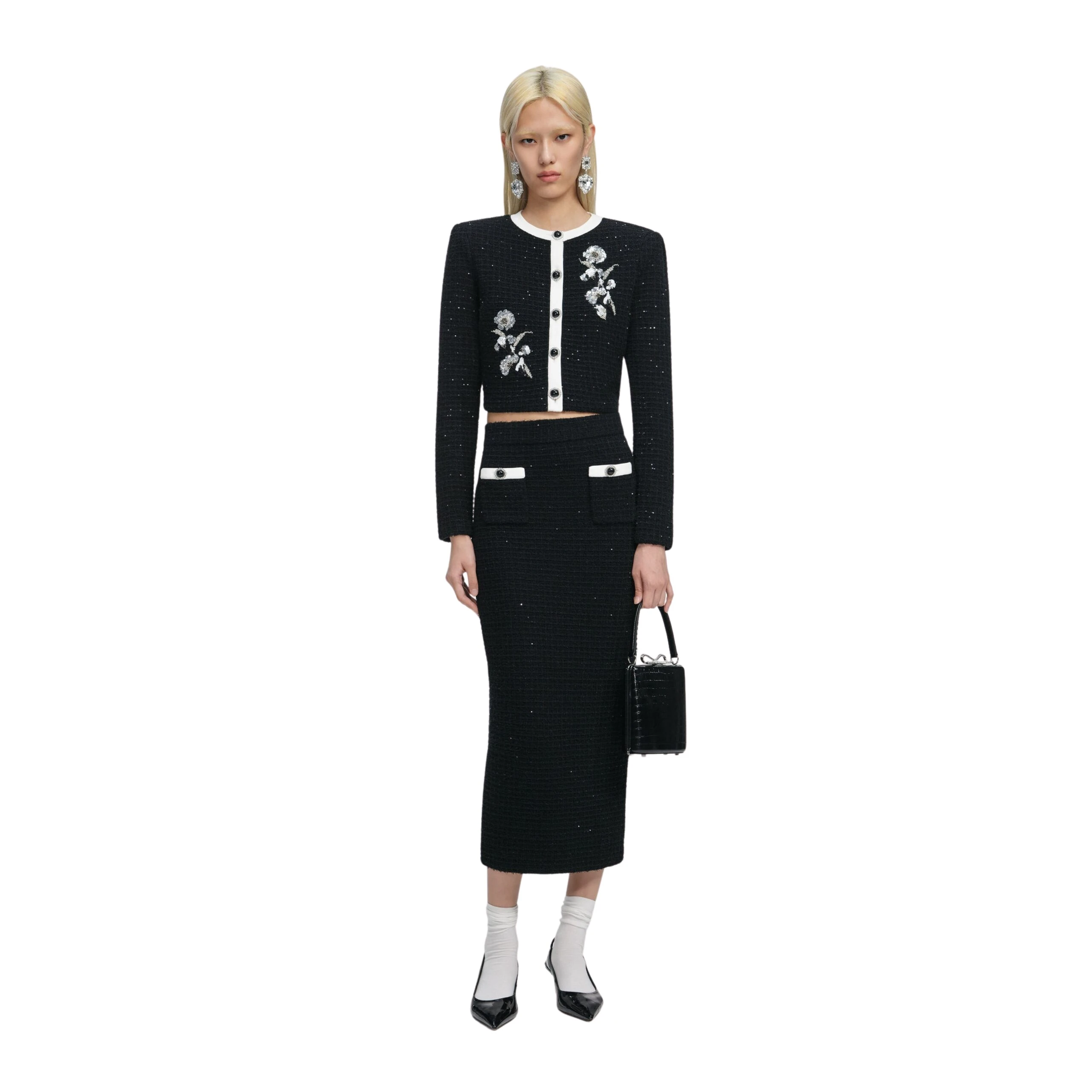 Self-Portrait-Black-Floral-Textured-Knit-Jacket-2025-coveti-5-scaled66104_nobg Self Portrait Jackets luxury Clothing from Luxury Handbags Marketplace