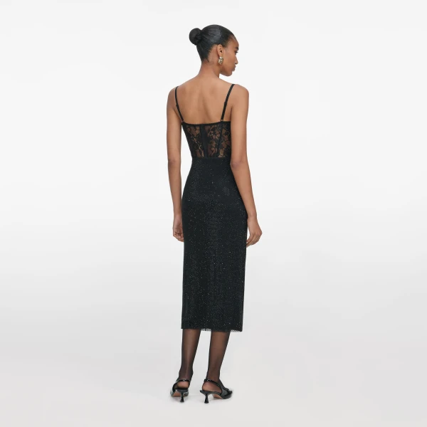 Elevate your elegance in this Self Portrait Skirts Midi Dress from the 2025 resort wear edit