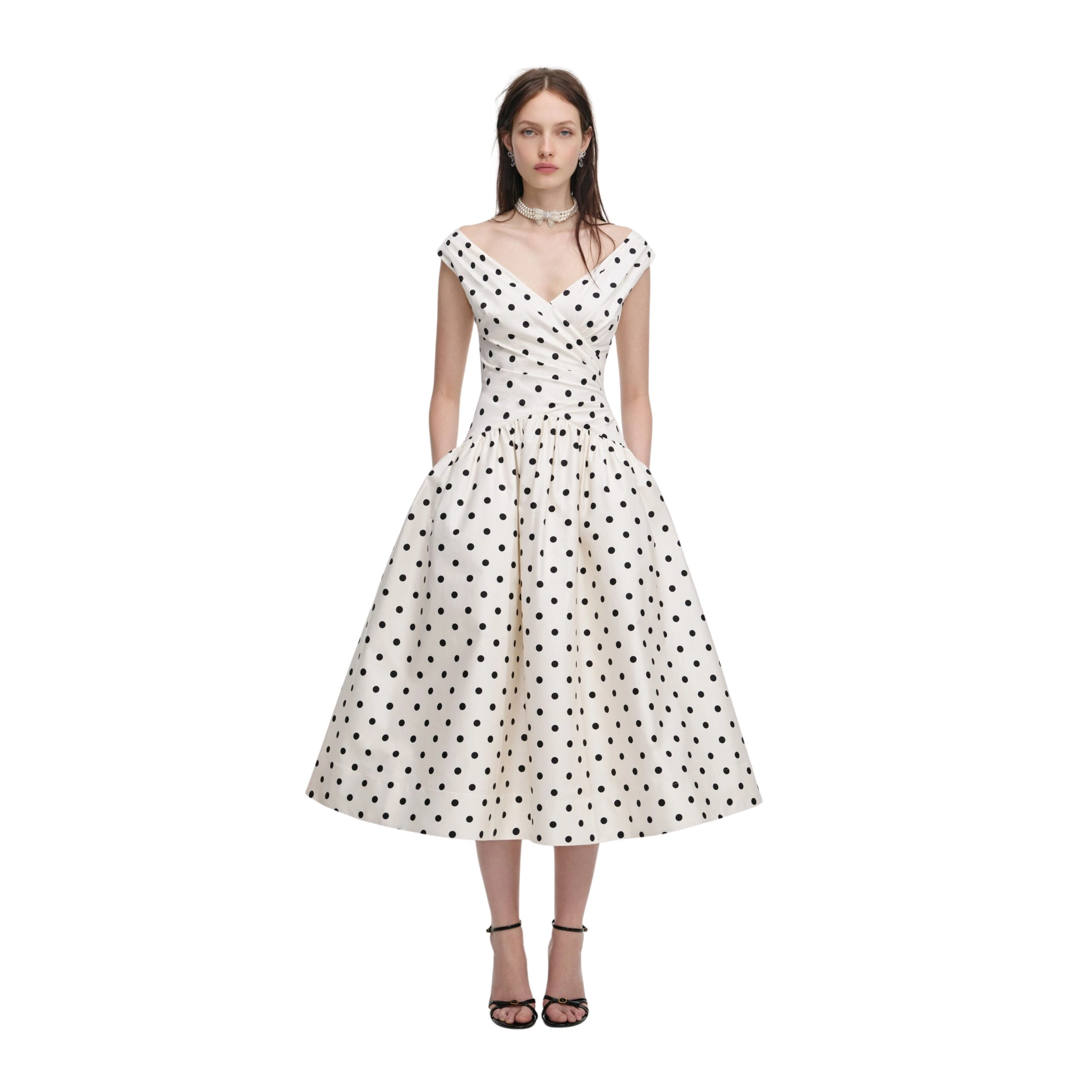 Self-Portrait-Cream-Polka-Dot-Cotton-Midi-Dress-2025-coveti-5-scaled77813_nobg Self Portrait Dresses luxury Clothing from Luxury Handbags Marketplace