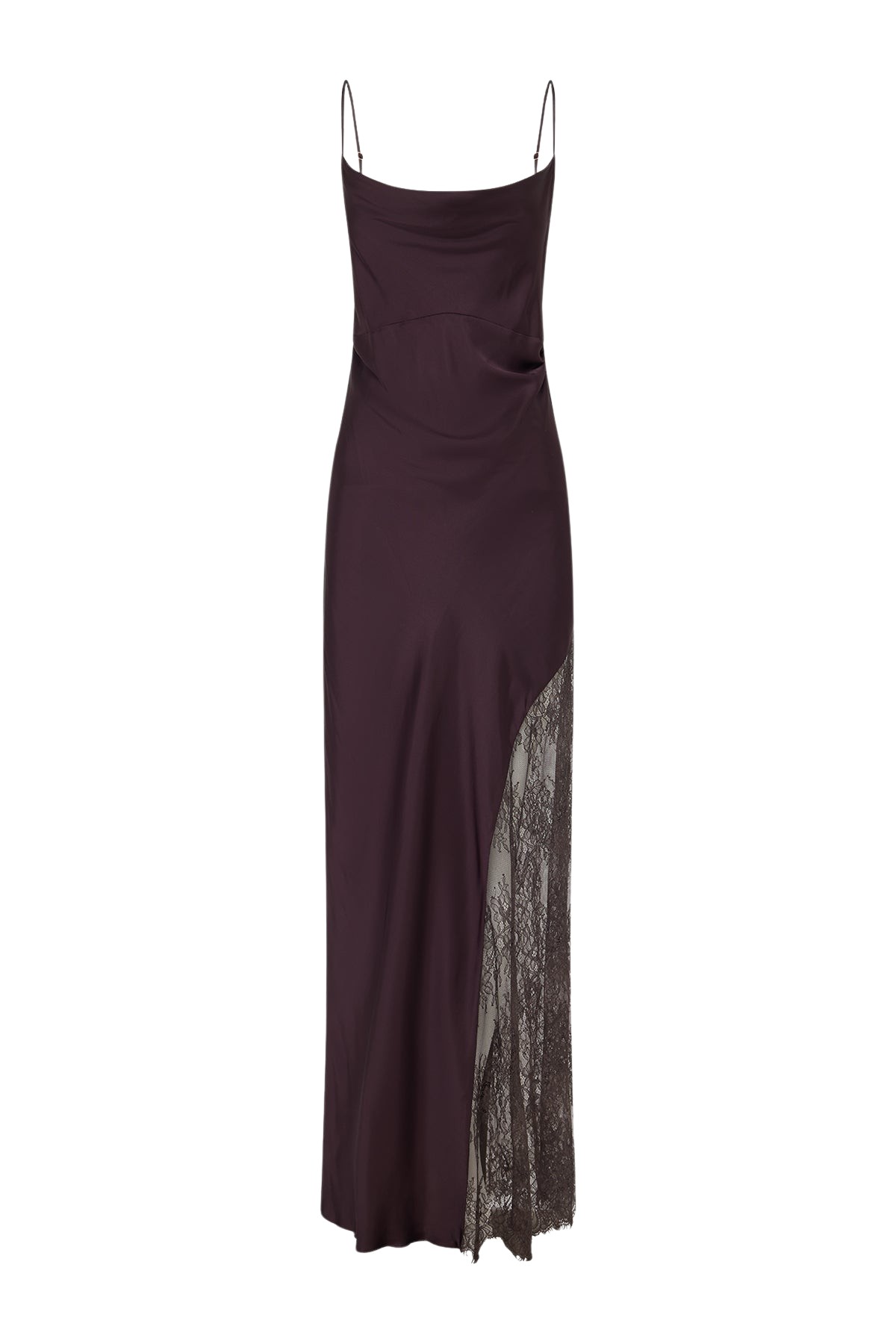 Shona Joy Allegra Cowl Lace Panelled Maxi Dress