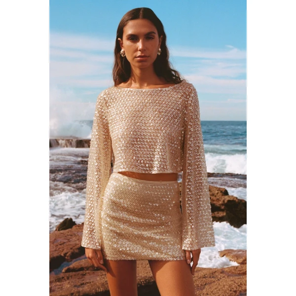 Shona Joy Metallic Tops luxury Clothing from  Luxury Handbags Marketplace