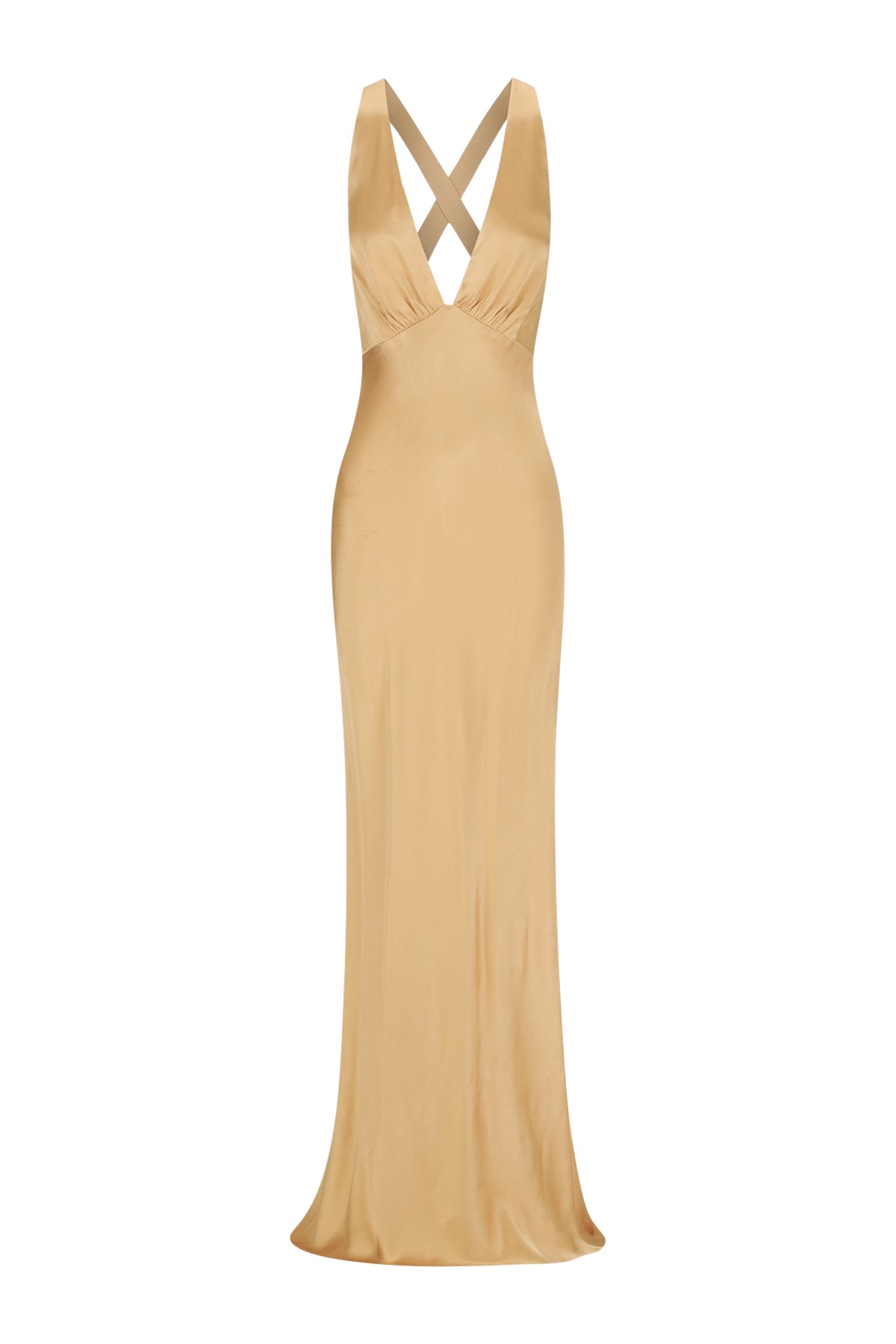 Shona Joy La Lune Plunged Cross Back Maxi Dress