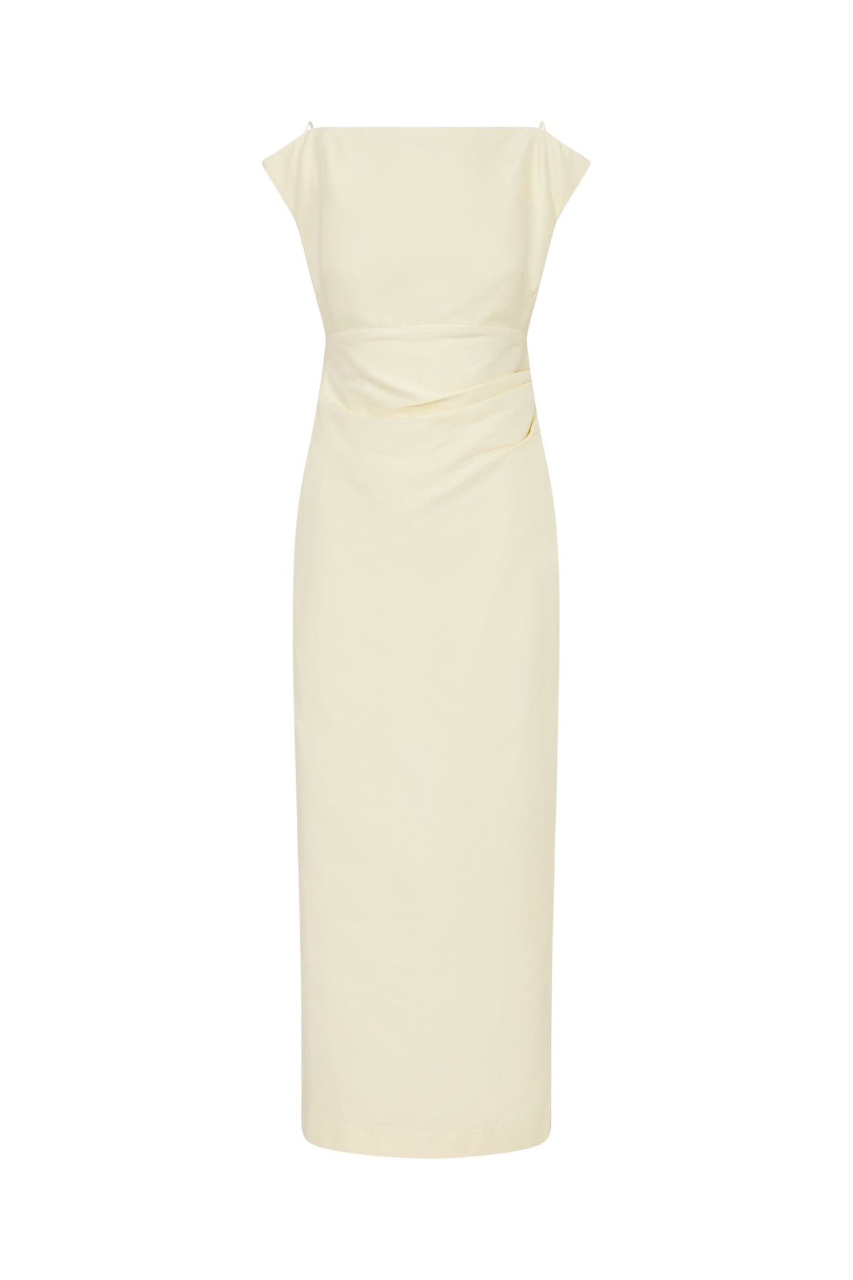 Shona Joy Otis Draped High Neck Midi Dress