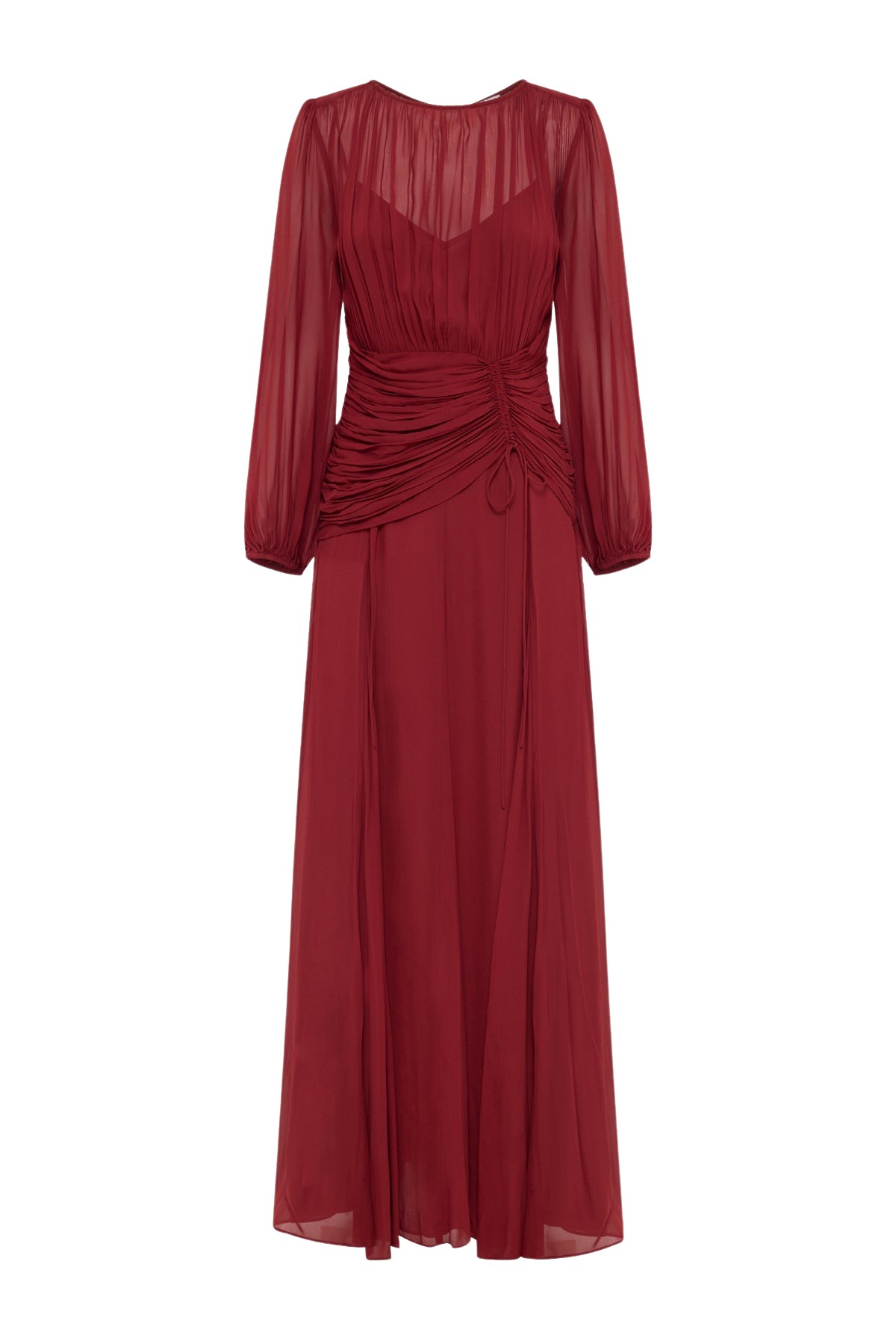 Shona Joy Rowe High Neck Balloon Sleeve Maxi Dress