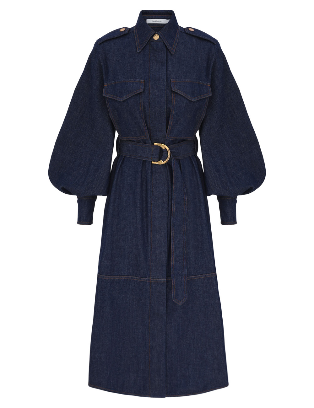 Zimmermann Denim Cargo Midi Dress