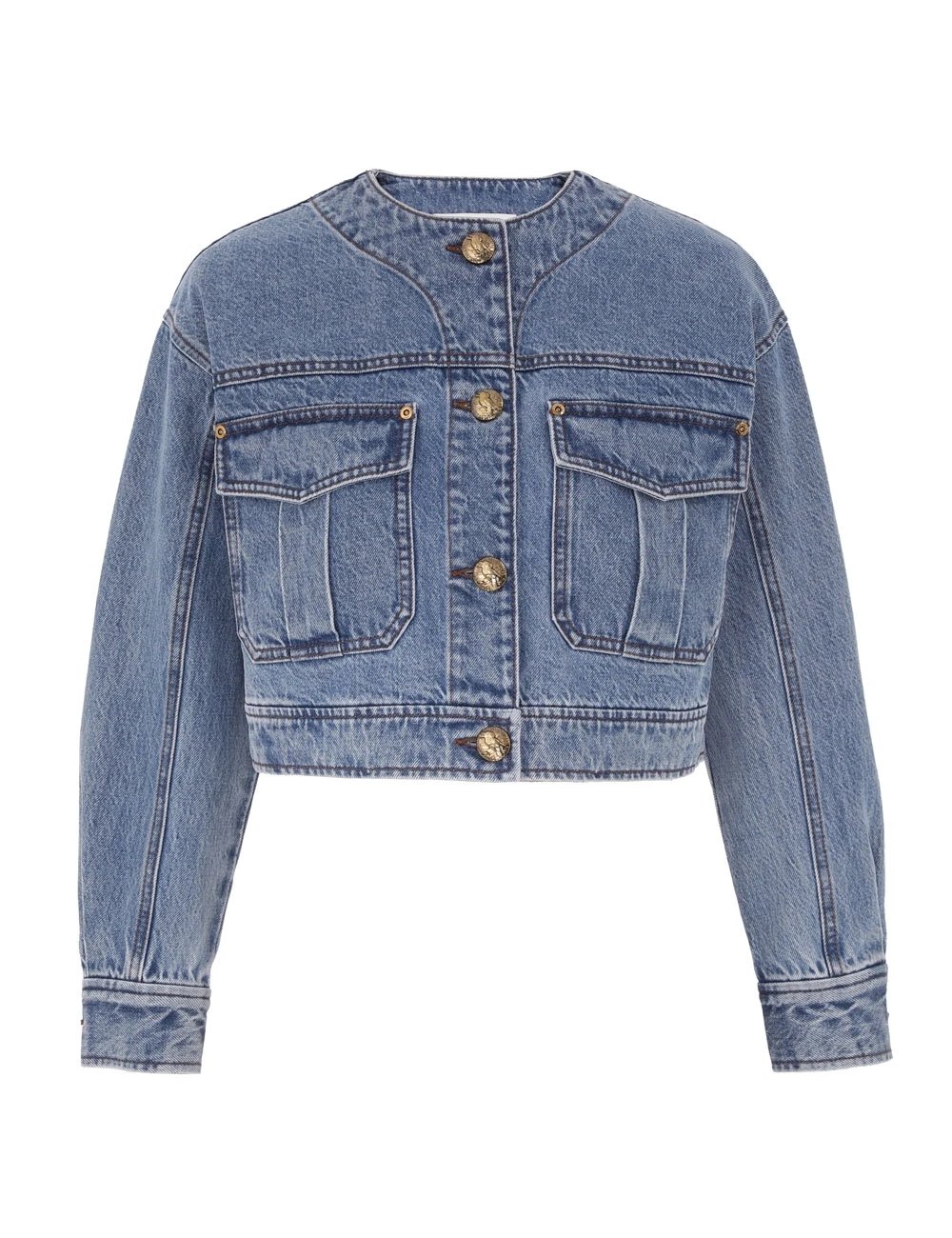 Zimmermann Denim Cropped Jacket | Ready to Wear 2025 Collection Luxury Shoes Elevate your elegance in this Zimmermann Jackets from the 2025 resort wear edit