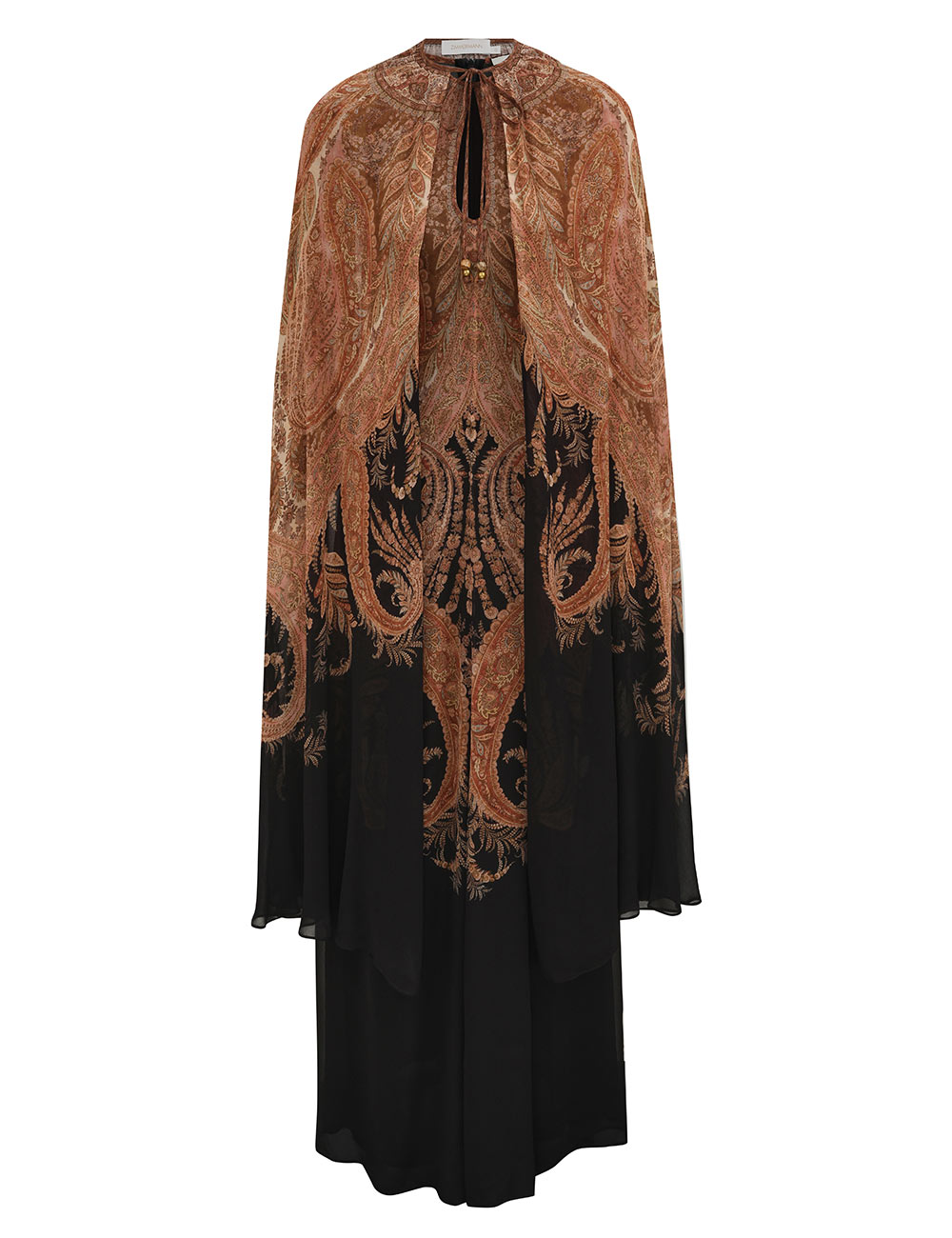 Zimmermann Hypnotic Caped Maxi Dress
