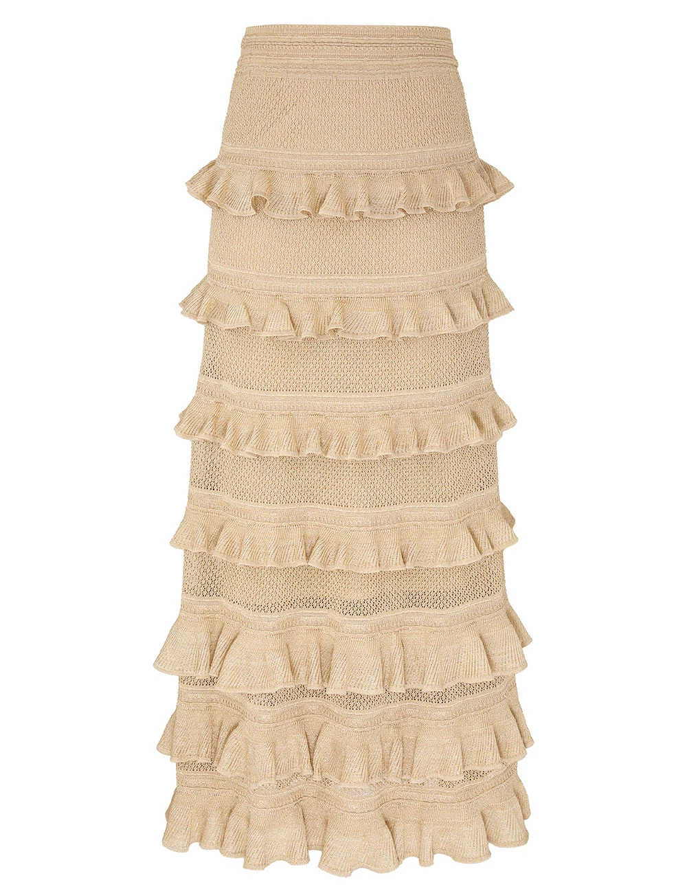 Zimmermann Hypnotic Lace Frill Midi Skirt | Ready to Wear 2025 Collection Luxury Shoes Elevate your elegance in this Zimmermann Skirts from the 2025 resort wear edit