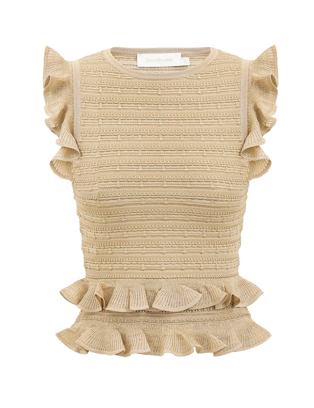 Zimmermann Hypnotic Lace Knit Halter Top