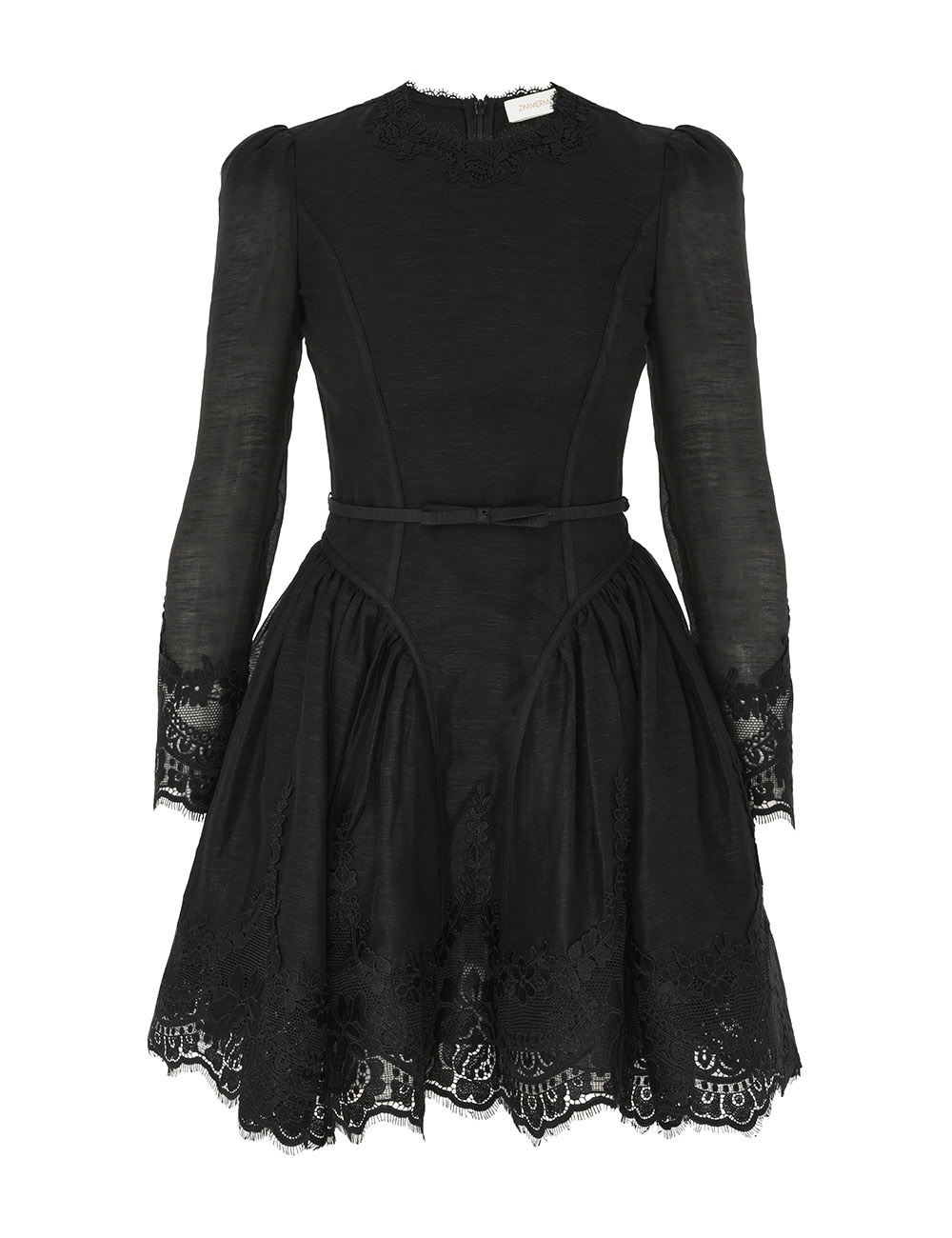 Zimmermann Hypnotic Lace Trim Mini Dress