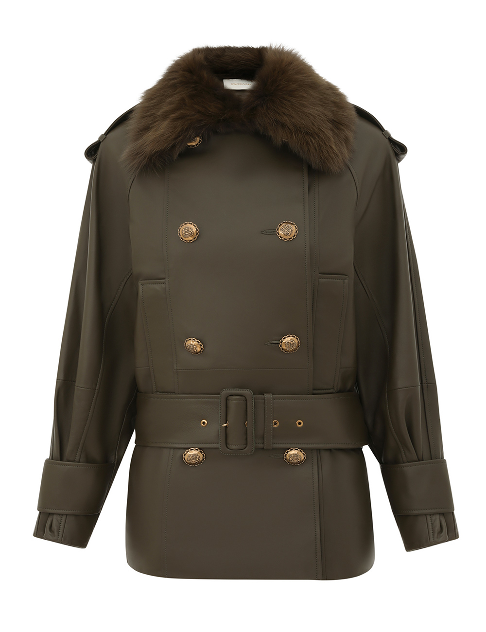 Zimmermann Hypnotic Leather Short Trench