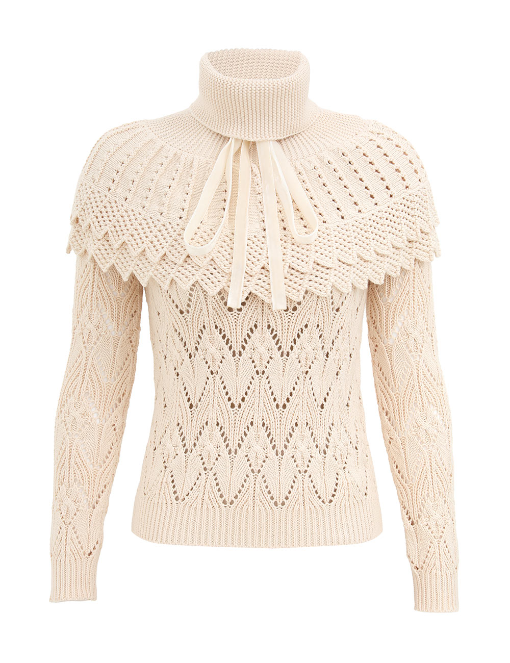 Zimmermann Hypnotic Ruffle Collar Sweater