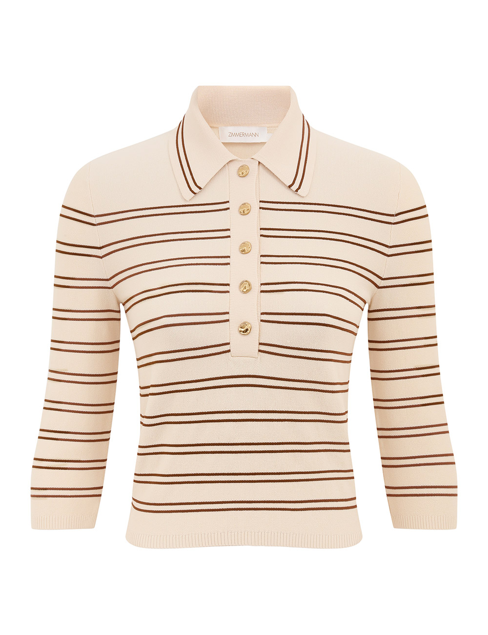 Zimmermann Hypnotic Stripe Polo Top