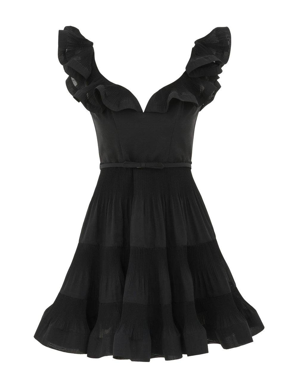 Zimmermann Pleated Frill Mini Dress