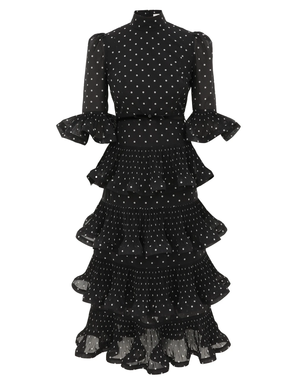 Zimmermann Pleated Sleeved Midi Dress | Ready to Wear 2025 Collection Luxury Shoes Elevate your elegance in this Zimmermann Dresses from the 2025 resort wear edit
