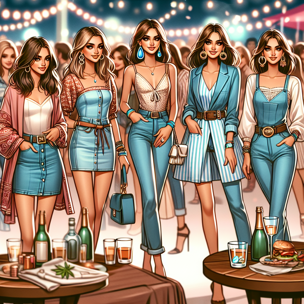 Visualize an array of beautiful and stylish outfits that complement well with pear-shaped rings. The scene is set at a lively and bustling college party. The attires should range from casual to semi-formal suitable for diverse college-going youths. They include denim with stylish tops for an effortlessly chic look, flattering dresses with playful patterns, and a relaxed suit for a neat but trendy appearance. Each outfit should incorporate a distinct pear-shaped ring as a focus accessory. Make sure the rings are noticeable and enhance the overall appeal of the outfits. The environment should be dynamic and full of energy, representative of college parties.