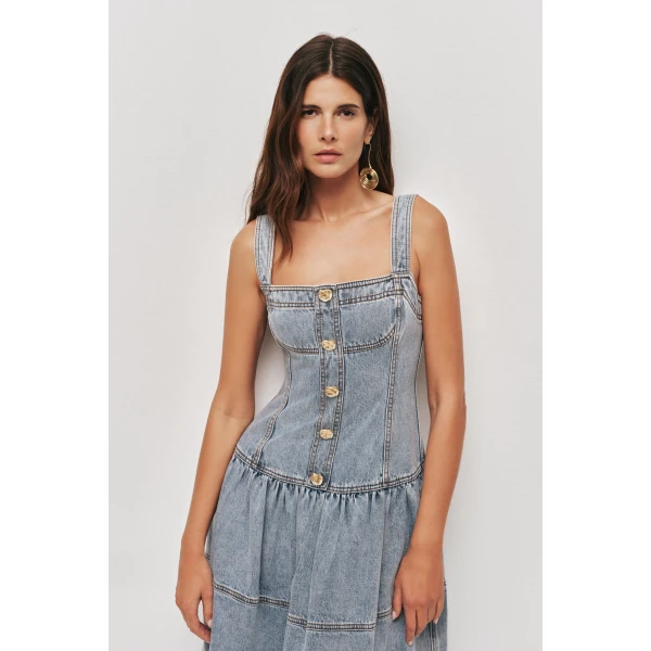 Birch Denim Midi Dress